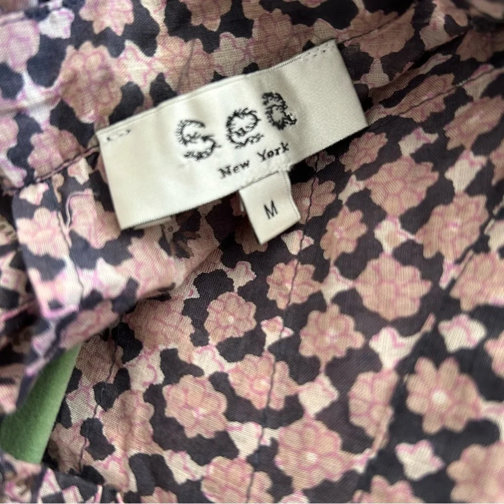 Sea NY Tuckernuck Margo Cotton Midi Floral Dress in Lilac Medium - Picture 8 of 9